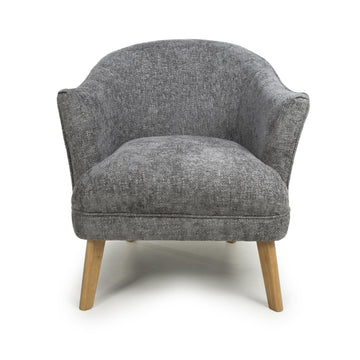 Mallory Flax Effect Grey Armchair 