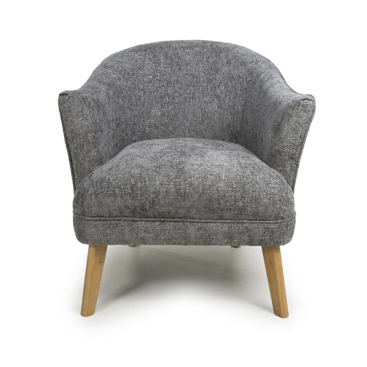 Mallory Flax Effect Grey Armchair 