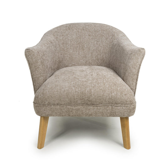 Mallory Flax Effect Natural Armchair 
