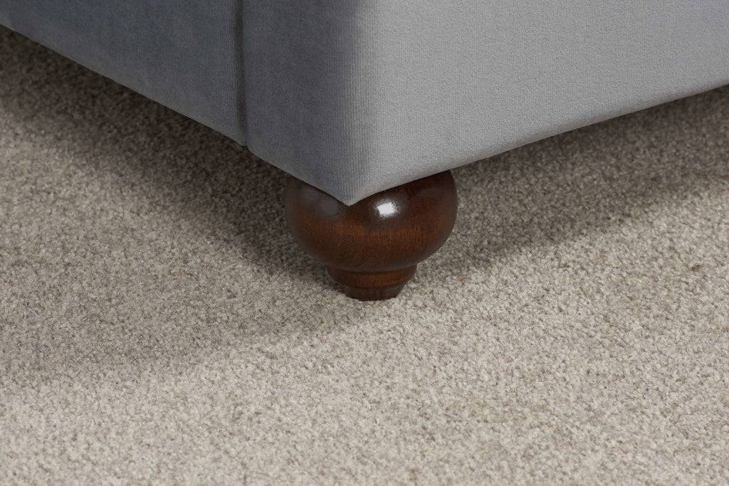 Marlow Fabric Bed Grey Velvet for sale 