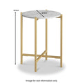 Marlow White Marble Round Side Table with Gold Frame-Shop Elegant Table 