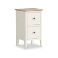 Marlow White Narrow Bedside Table 