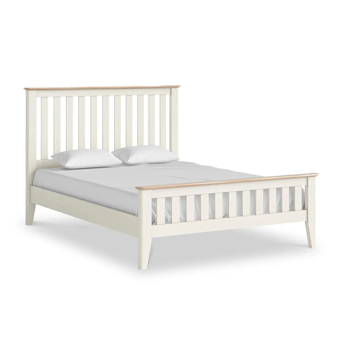 Marlow White Slatted Bed