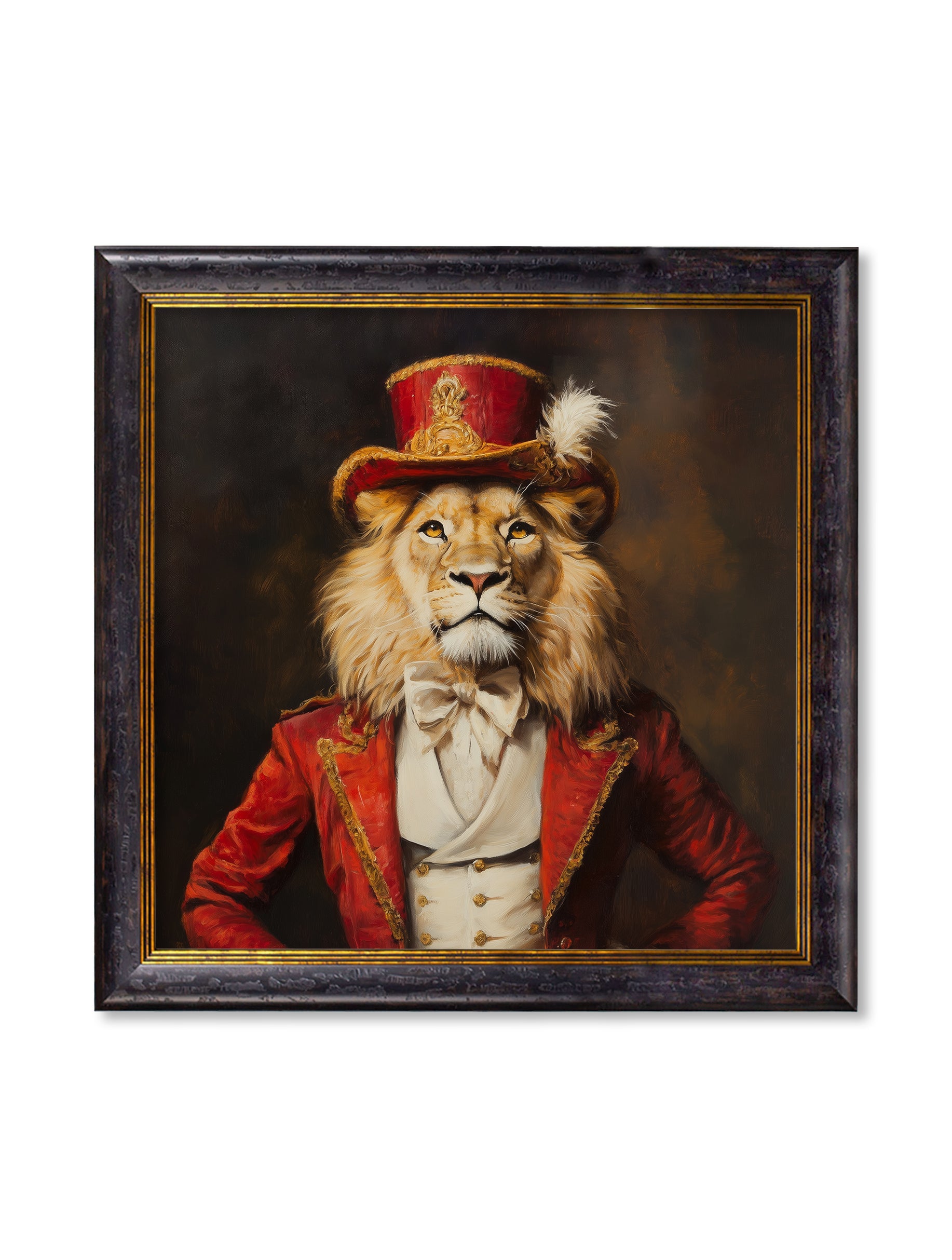 Maximum Mane - Circus Master Lion Oxford Square Frame
