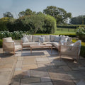 Maze - Havana Rope Weave Large Corner Sofa Setwith Rectangular Coffee Table & 2 Armchairs
