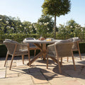 Maze - Martinique Rope Weave 4 Seat Round Dining Set