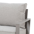 Maze - Montreal Aluminium 3 Seat Garden Sofa Dining Set
with Rising Table & Footstools - Cool Linen - Blythe Living