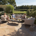 Maze - Outdoor Fabric Ambition 3 Seat Sofa Set with Oval Coffee Table - Oatmeal
