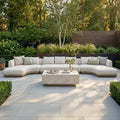 Maze - Outdoor Fabric Lyon Large U Shape Sofa Set - Pebble