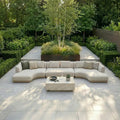 Maze - Outdoor Fabric Lyon Small U Shape Sofa Set - Pebble