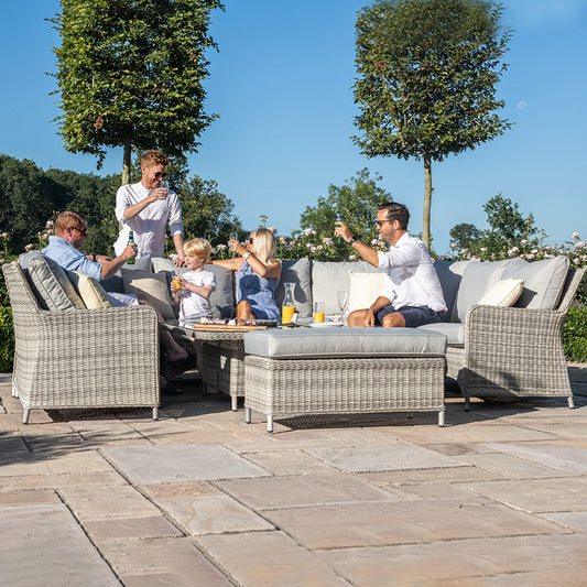 Maze - Oxford Royal U-Shaped Rattan Sofa Set with Rising Table
