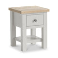  Modern Country 1 Drawer Lamp Table Stone Grey