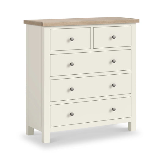 Modern Country 2 Over 3 Chest of Drawers - Coconut White