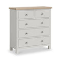 Modern Country 2 Over 3 Chest of Drawers - Stone Grey