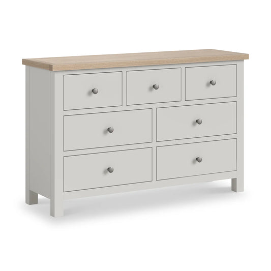 Modern Country 3 over 4 Chest of Drawers - Stone Grey