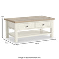Modern Country Coconut Coffee Table with Shelf