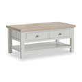 Modern Country Coffee Table Stone Grey with Shelf