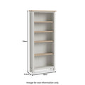 Modern Country Large Bookcase - Stone Grey

