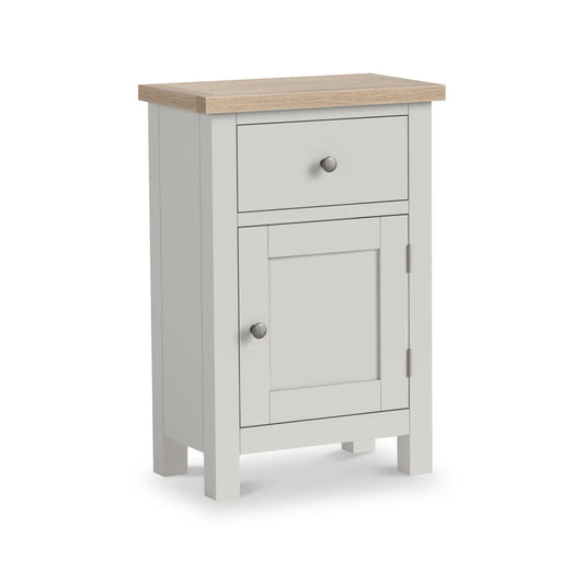 Modern Country Oak Stone Grey Telephone Cupboard with Drawers