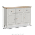 Modern Country Painted Oak Stone Grey Large Sideboard
