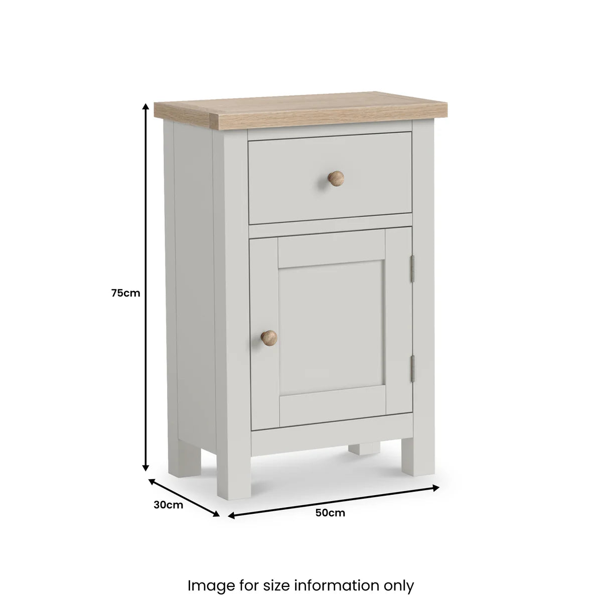 Modern Country Painted Oak Stone Grey Small Sideboard