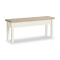 Modern Country Shallow Storage Bench - Coconut White