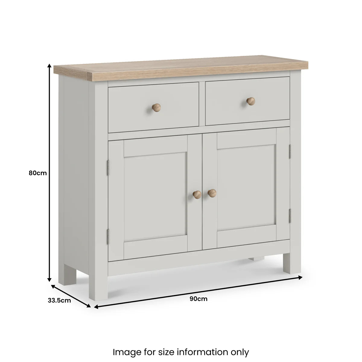 Modern Country Small Sideboard - Stone Grey
