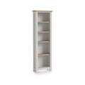 Modern Country Stone Grey Slim Bookcase with Shelves
