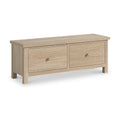 Modern Country Washed Oak 2 Drawer Blanket Bench