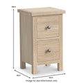 Modern Country Washed Oak 2 Drawer Slim Bedside Table for Sale Online - Blythe Living