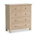 Modern Country Washed Oak 2 Over 3 Chest of Drawers