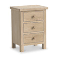Modern Country Washed Oak 3 Drawer Bedside Table for Sale Online