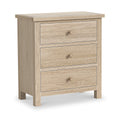 Modern Country Washed Oak 3 Drawer Chest of Drawers