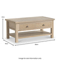 Modern Country Washed Oak Coffee Table with Shelf -  Blythe Living