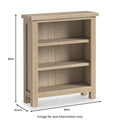 Modern Country Washed Oak Low Bookcase