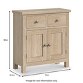 Modern Country Washed Oak Mini Sideboard - Blythe Living 