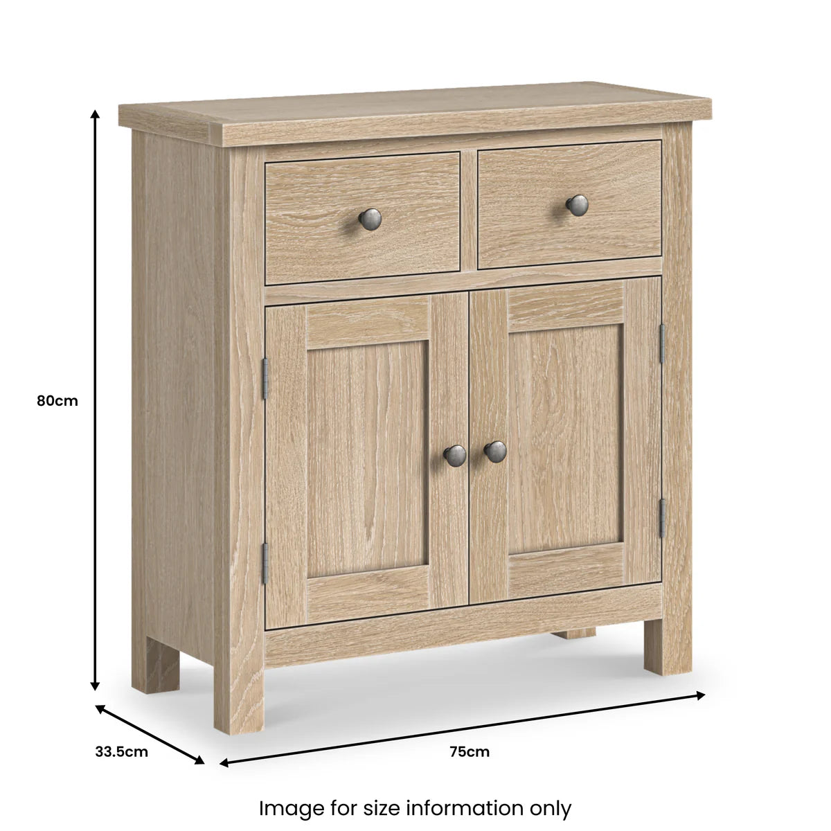 Modern Country Washed Oak Mini Sideboard - Blythe Living 