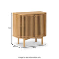 Modern Soho Oak Slatted Cupboard in Natural Matte Lacquer