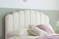 Monaco White Boucle Fabric Ottoman Bed