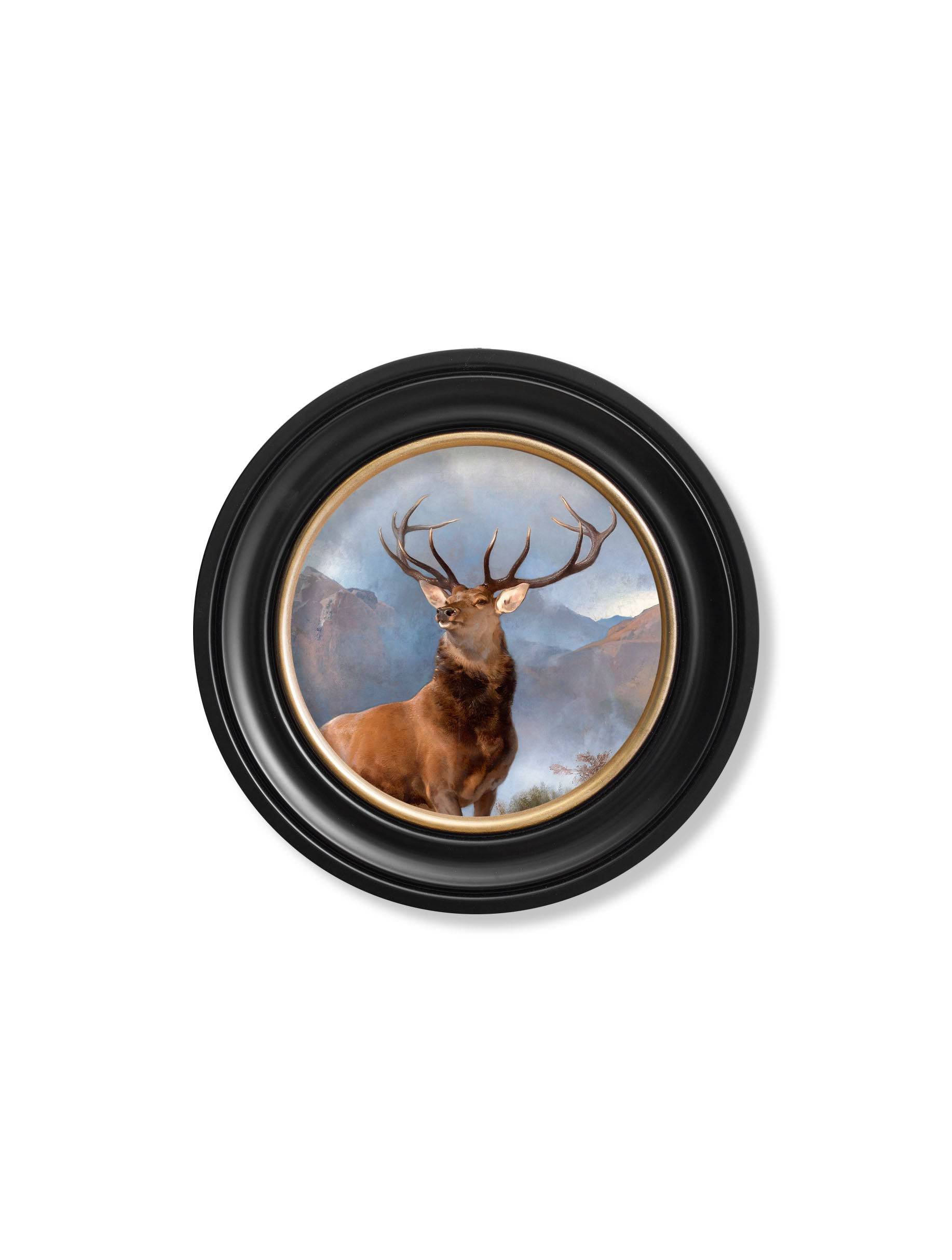 c.1851 Monarch of The Glen - Round Frame - Blythe Living