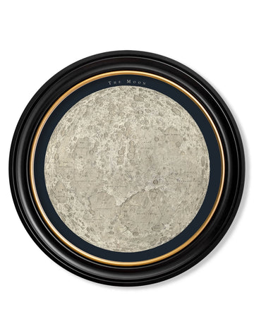 c.1800's Map of the Moon - Round - Blythe Living