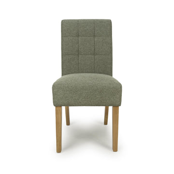 Moseley Weave Green Dining Chair in Natural Legs