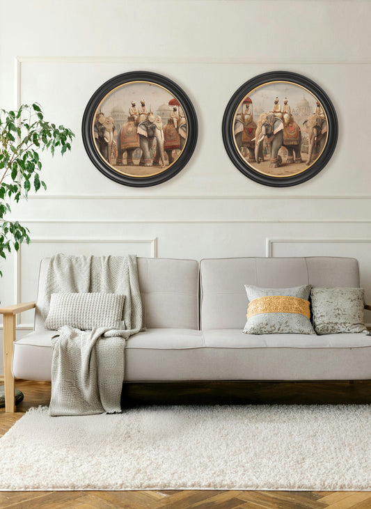 The Mughal Emperors - Oxford Round Frame - Blythe Living