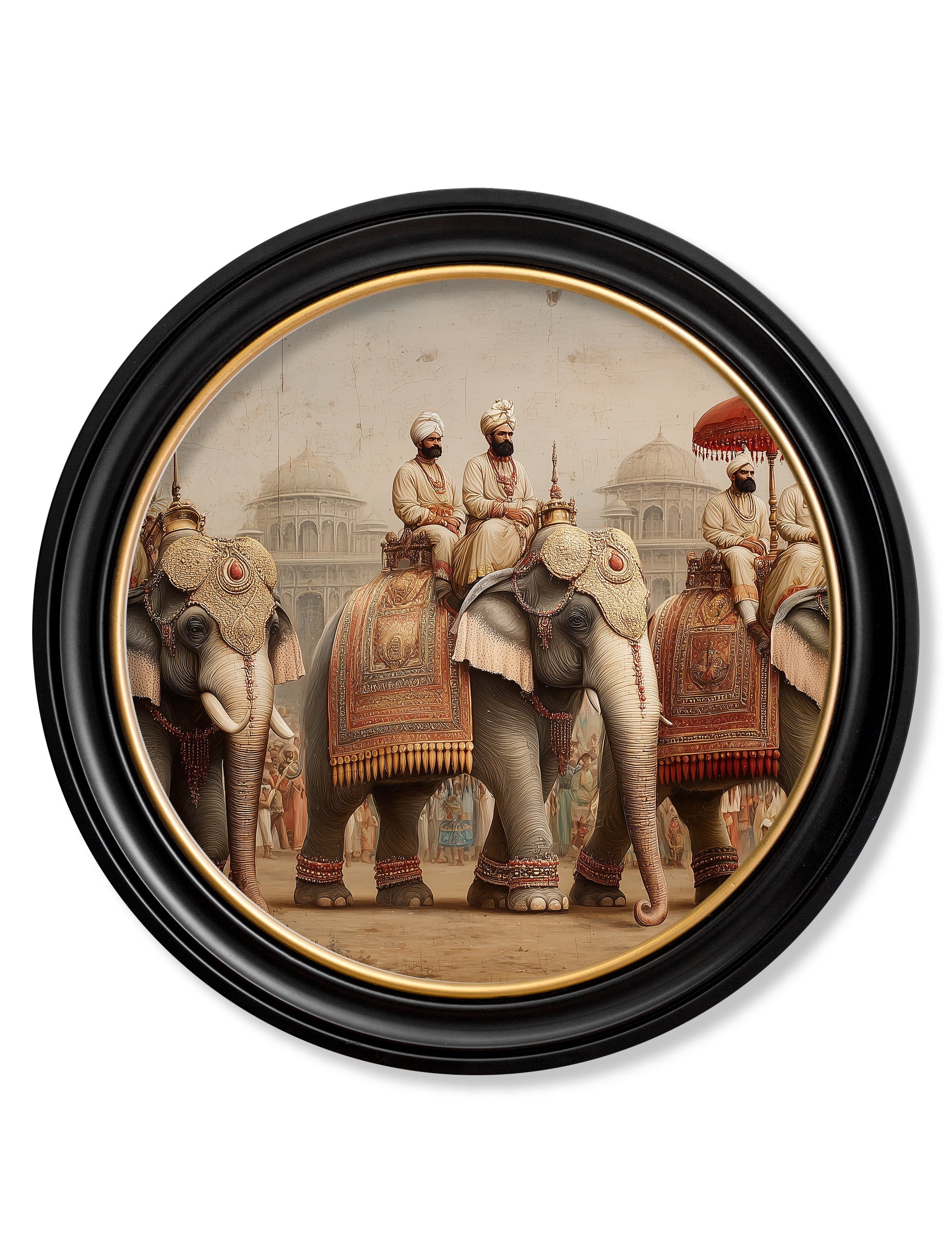 The Mughal Emperors - Oxford Round Frame - Blythe Living