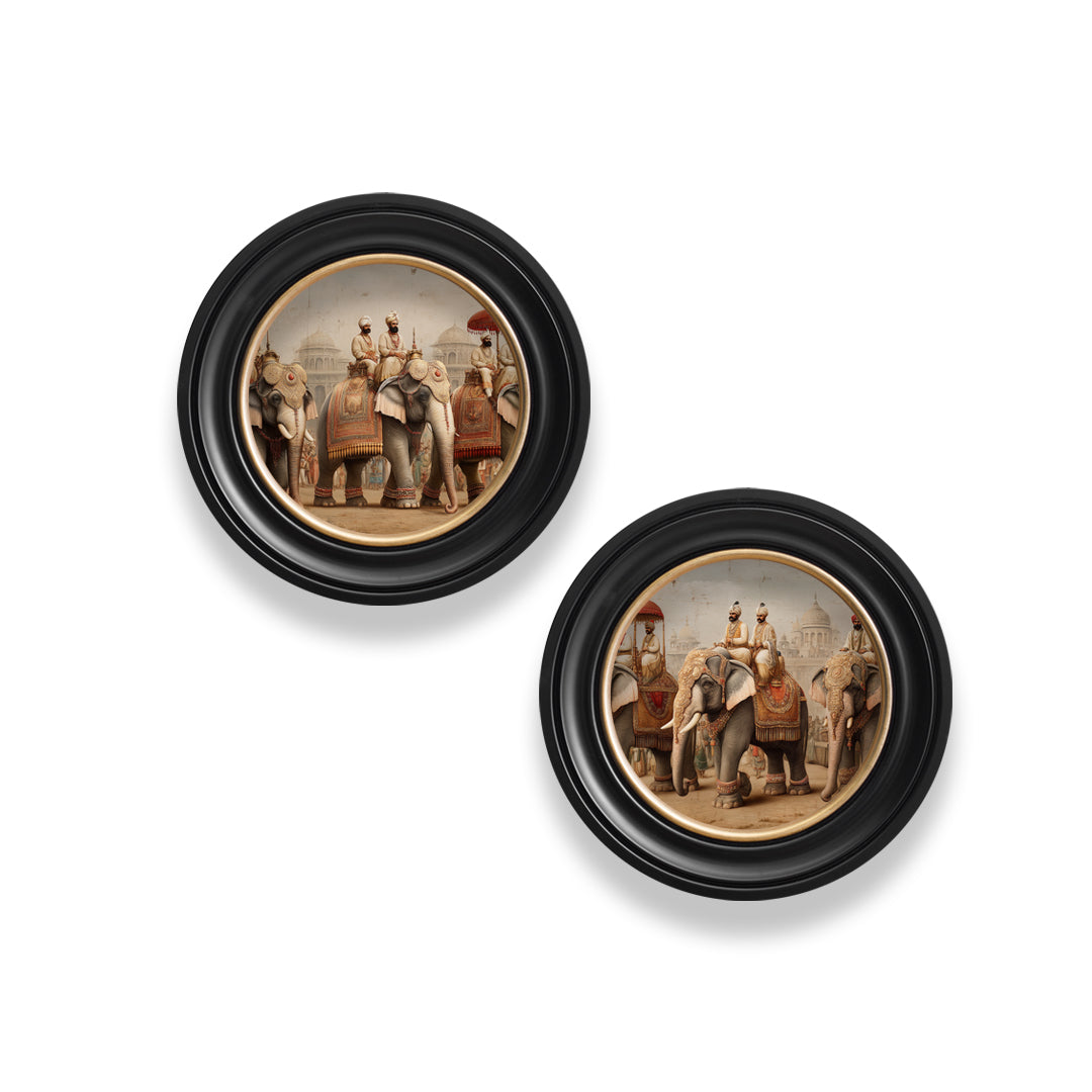 The Mughal Emperors - Oxford Round Frame - Blythe Living