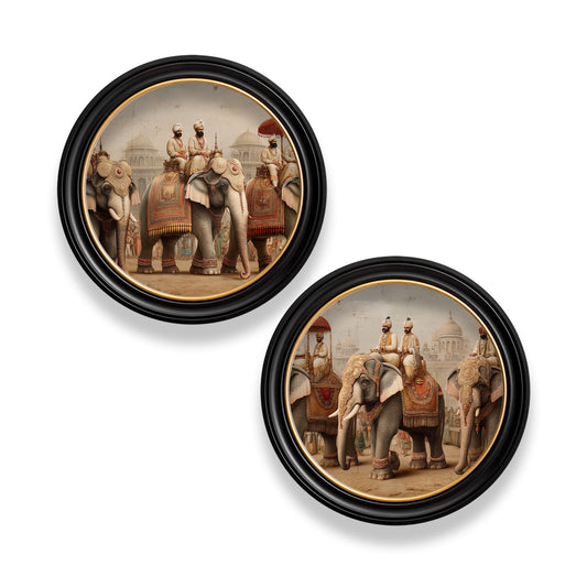 The Mughal Emperors - Oxford Round Frame - Blythe Living