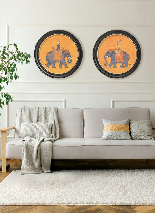 Royal Saffron Mughals - Oxford Round Frame - Blythe Living
