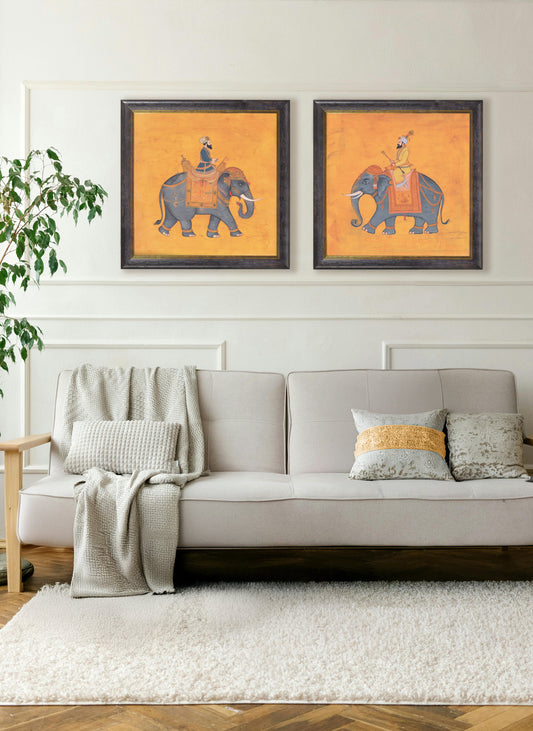 Royal Saffron Mughals - Oxford Square Frame - Blythe Living