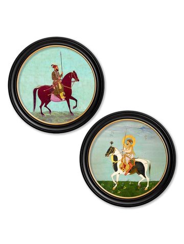 Mughals - Horsemen - Round Frames - Blythe Living