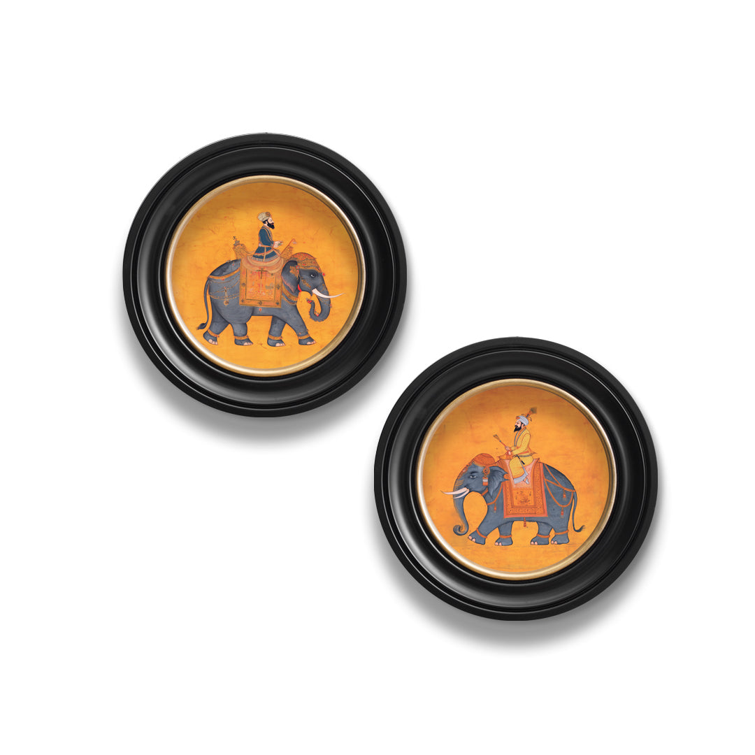 Royal Saffron Mughals - Oxford Round Frame - Blythe Living